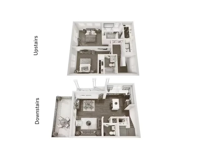 Two Bedroom Cottage 2732 floor plan